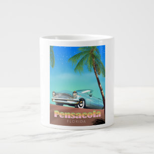 Grande Tasse Pensacola, floride affiche de voyage de style vint
