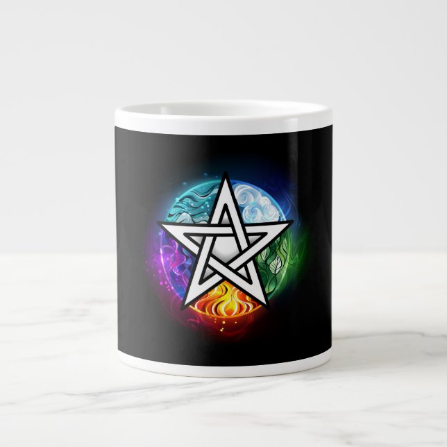Grande Tasse pentagramme du Wiccan (Devant)