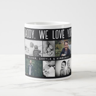 Grande Tasse Père avec enfants et famille Collage de photos de 