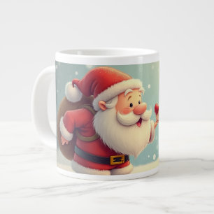Grande Tasse Père Noël et Rudolph le cerf joyeux Noël