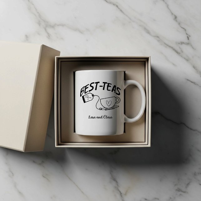 Grande Tasse Personalized Best - teas. Tea lover best friends (Créateur téléchargé)