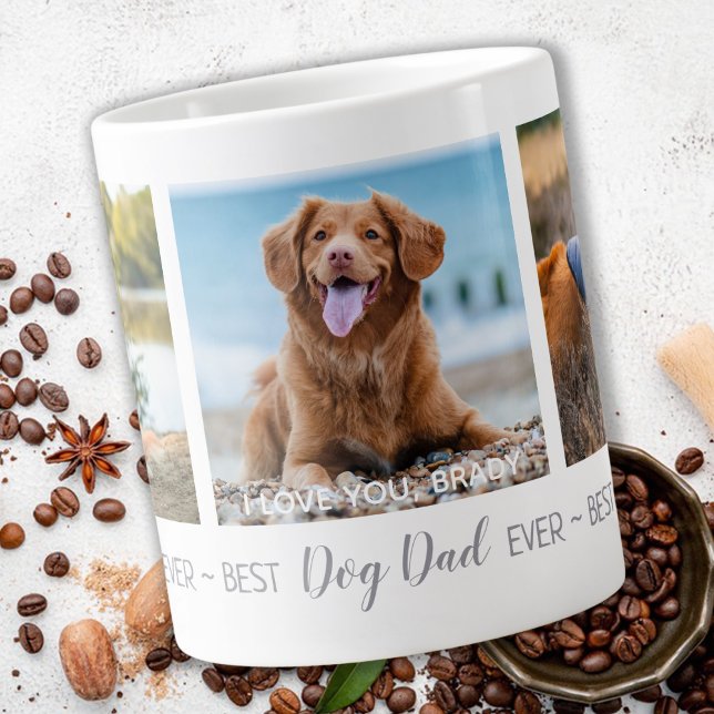 Grande Tasse Personnalisé Meilleur Papa Jamais Pet Photo Chien  (Créateur téléchargé)