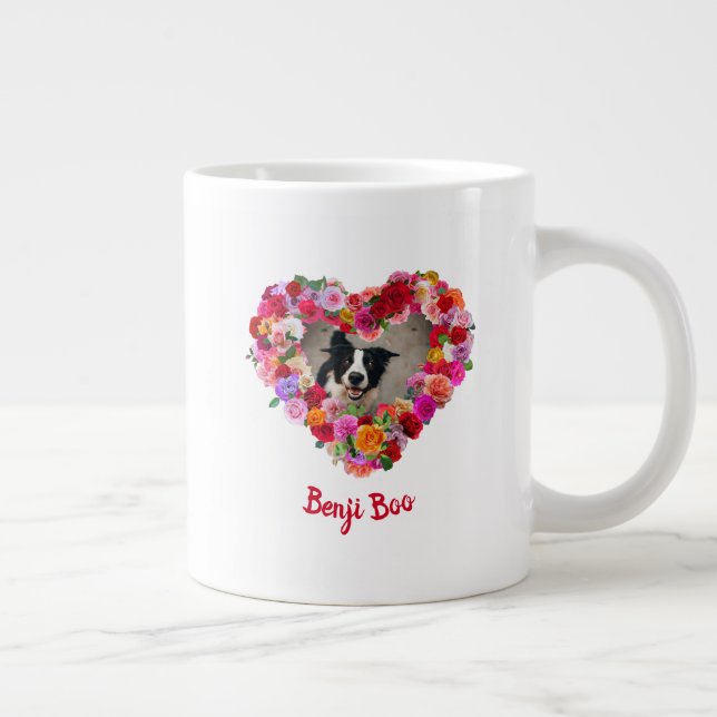 Grande Tasse Personnalisé / Personnalisé Chien / Animal Photo R (Droite)