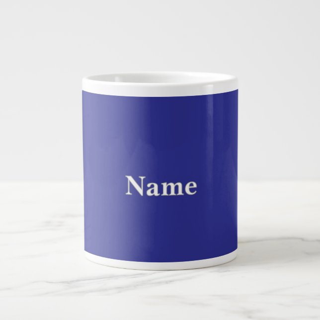 Grande Tasse Personnaliser le bleu profond (Devant)