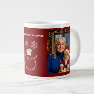 Grande Tasse Personnalisez Notre Meilleur Noël ,Photo de Chat M