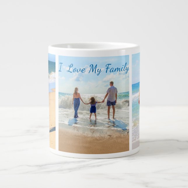 Grande Tasse Personnalisez Votre Famille Photo Collage Cadeau M (Devant)