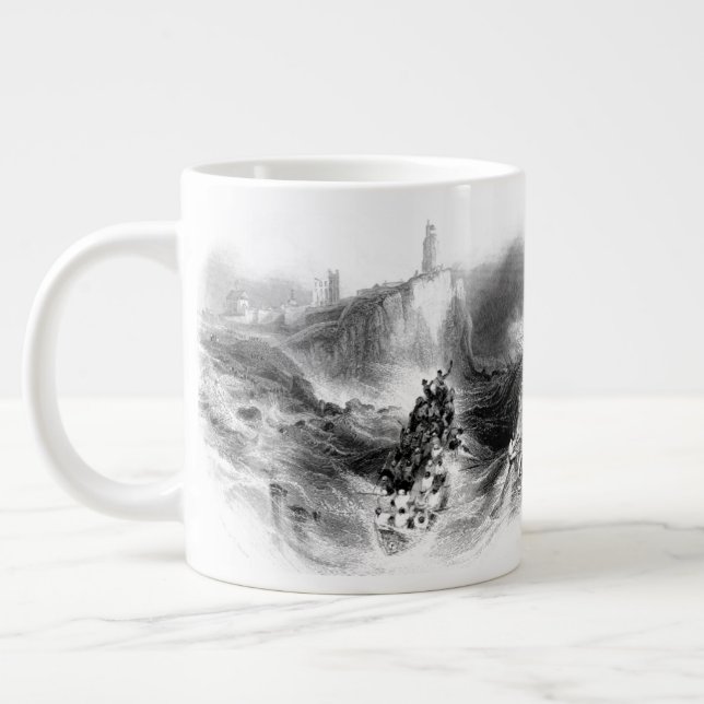 Grande Tasse Phare de Tynemouth et port (Gauche)