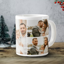 Photo Collage - 4 Photos Texte personnalisé noir b