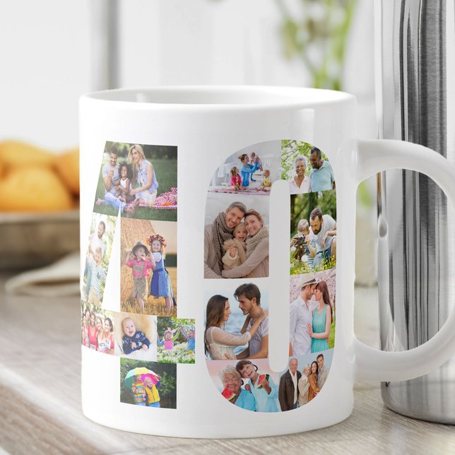 Grande Tasse Photo Collage Numéro 40 - 40e anniversaire (Créateur téléchargé)