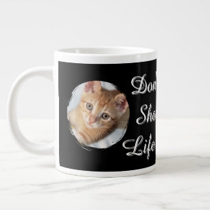 Grande Tasse Photo de chat, Texte, Remplaçable,