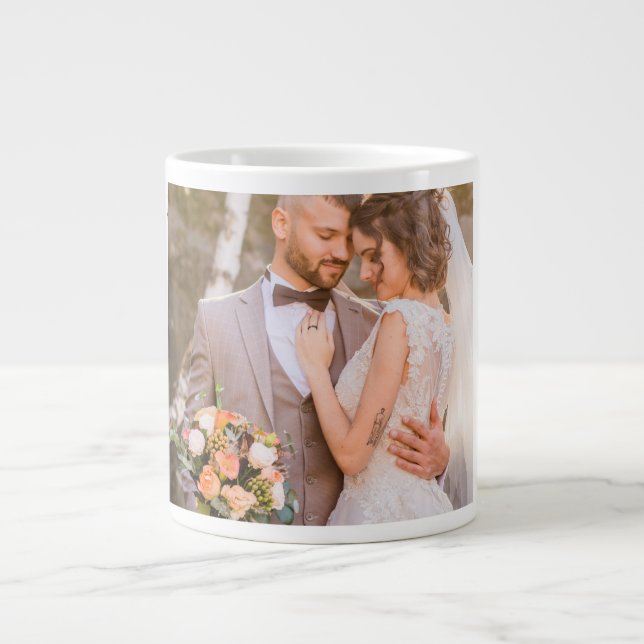 Grande Tasse Photo de couple personnalisé (Devant)