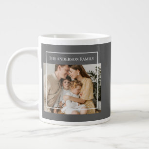 Grande Tasse Photo de famille personnalisée Nom de famille pe