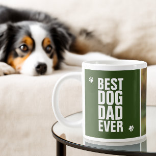 Grande Tasse Photo de la fête des pères Meilleur papa chien Eve