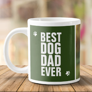 Grande Tasse Photo de la fête des pères Meilleur papa chien Eve
