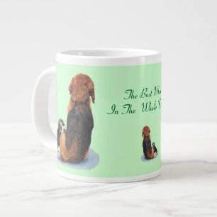 Grande Tasse photo de mignon chiot beagle chiot en train de bou