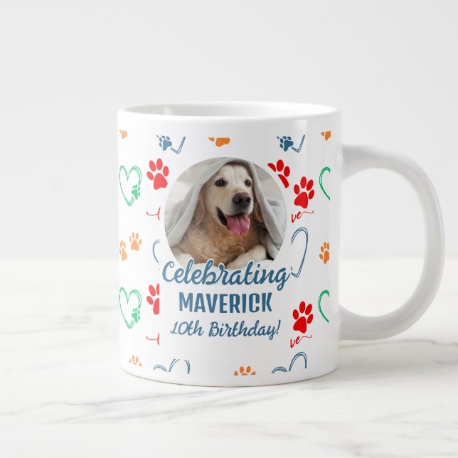 Grande Tasse Photo Dog Souvenir Parent (Droite)