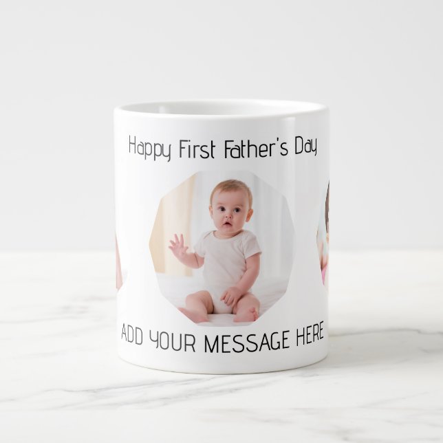 Grande Tasse Photo du jour du premier père (Devant)