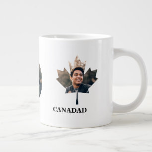 Grande Tasse Photo en forme de feuille d'érable sur mesure happ