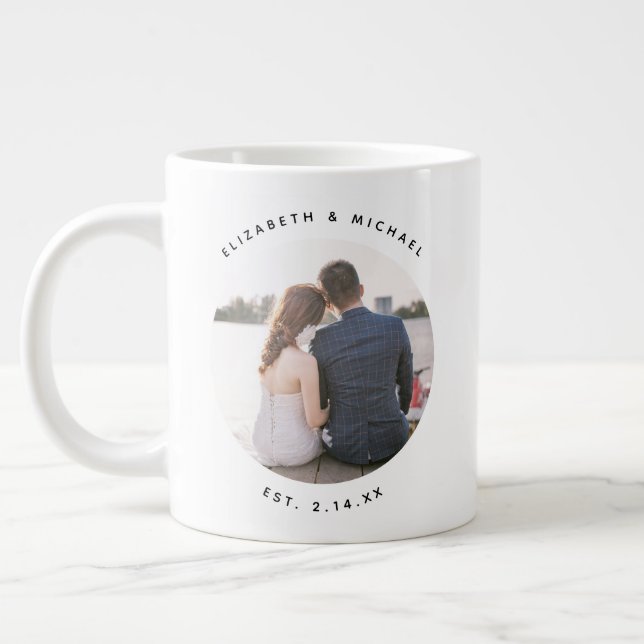 Grande Tasse Photo Mariage de mariée et de chambre élégante (Gauche)