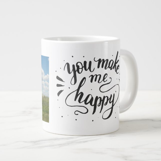 Grande Tasse Photo personnalisée (Devant droit)