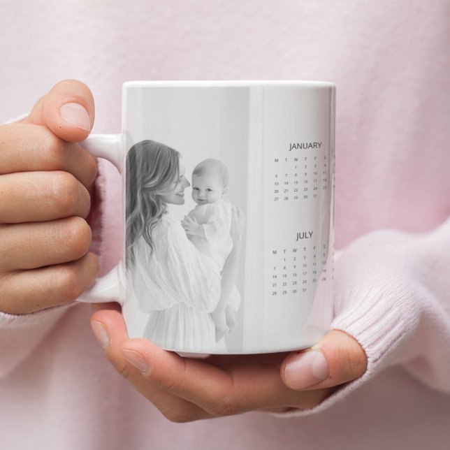Grande Tasse Photo personnalisée 2025 - Calendrier des chiens a (Créateur téléchargé)