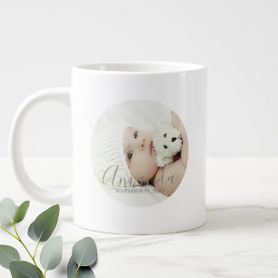 Grande Tasse Photo personnalisée avec nom et texte personnalis