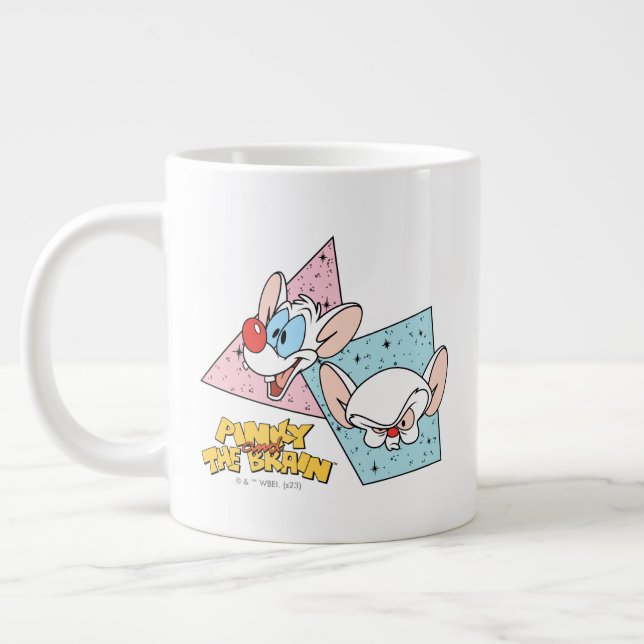 Grande Tasse Pinky et le cerveau | Graphiques de caractères rét (Gauche)