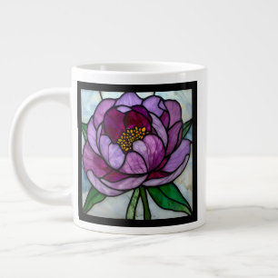 Grande Tasse Pivoine Violette Tachée