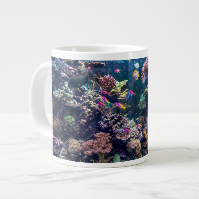 Grande Tasse Plages tropicales | Corail sous-marin Reef (Devant gauche)