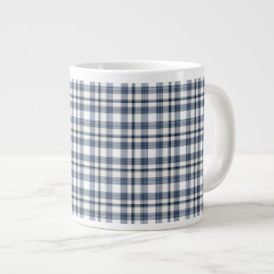 Grande Tasse Plaid blanc bleu 1