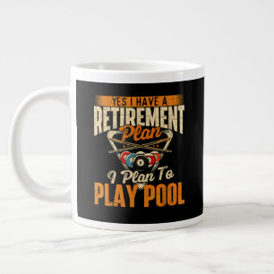 Grande Tasse Plan de retraite jouer au billard - Sports de joue
