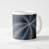 Plastique bleu gris 3D Fractal Art moderne Abstrai