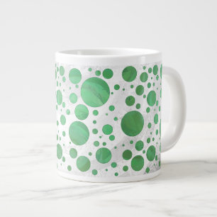 Grande Tasse Point Polka crème émeraude