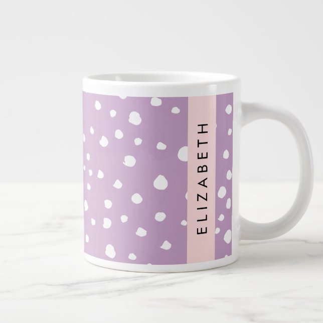 Grande Tasse Points Dalmatiens Lilac, Points Dalmatiens, Votre  (Droite)