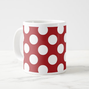 Grande Tasse Pois rouges, Motif à points polka, points, pointil