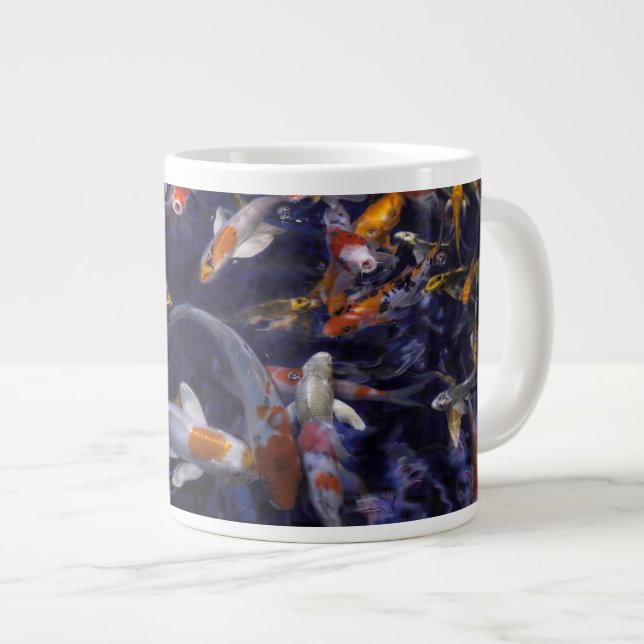 GRANDE TASSE POISSON KOI EN FLEURS (Devant droit)