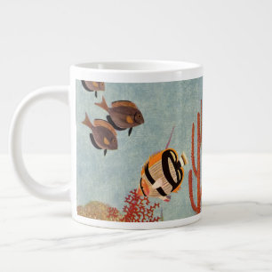 Grande Tasse Poissons-anges en corail, poissons tropicaux Vinta