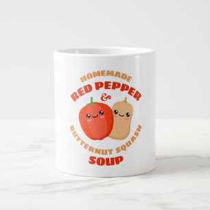 Grande Tasse Poivre rouge maison et soupe de courge en noix de