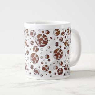 Grande Tasse Polka Dot Vache Brown et blanche