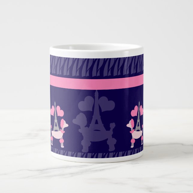 Grande Tasse Poodle parisien des années 50 (Devant)