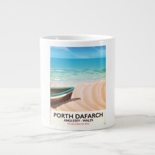 Grande Tasse Porth Dafarch, affiche de plage galloise anglesey