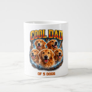 Grande Tasse Portrait de Papa de Chien Personnalisé Numéro Conc