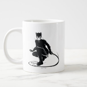 Grande Tasse Pose à pinceau en encre Catwoman