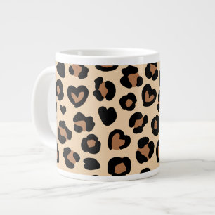 Grande Tasse Poster de animal, Léopard Brown, Spots de guépard,
