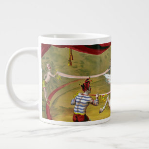 Grande Tasse Poster De Cirque Montrant Acrobat En Cours De Cour