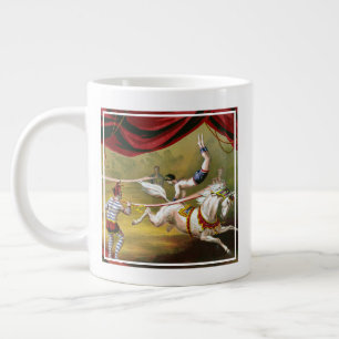 Grande Tasse Poster De Cirque Montrant Acrobat En Cours De Cour