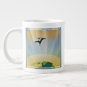 Grande Tasse Poster De L'Espace Rétro-La Gravité D'Une Super Te