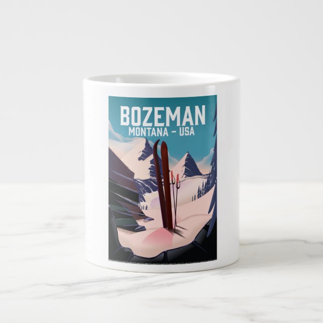 Grande Tasse poster de ski Bozeman Montana (Devant)