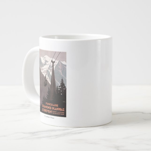 Grande Tasse Poster du funiculaire Le Brevent (Devant gauche)