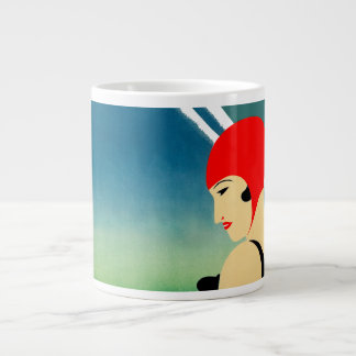 Grande Tasse Poster touristique japonais 1930 Art Déco Girl